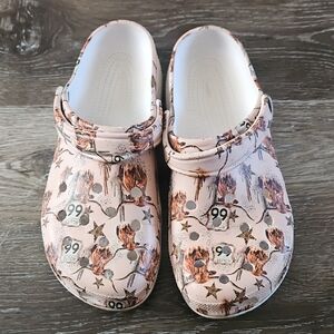 Womens Pink Longhorn Clogs